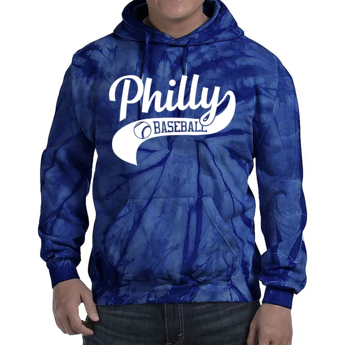 Retro Philadelphia Baseball Vintage Philly Swoosh Tie Dye Hoodie