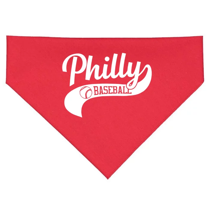 Retro Philadelphia Baseball Vintage Philly Swoosh USA-Made Doggie Bandana