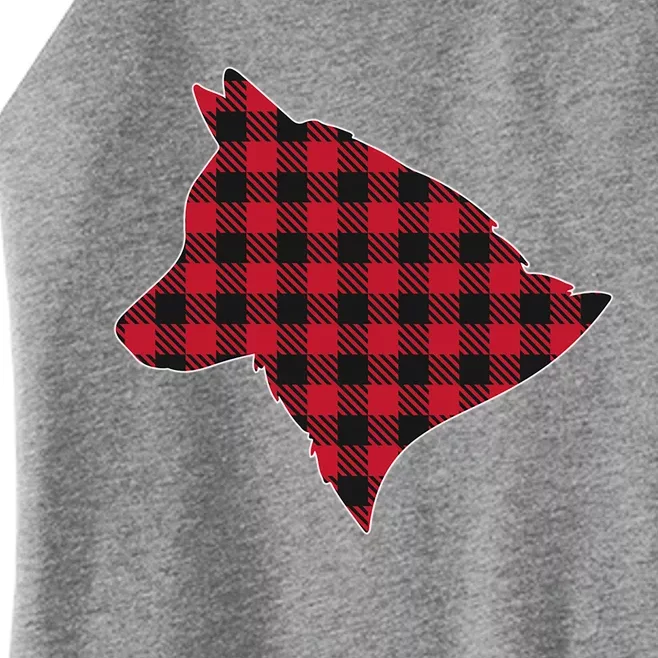 Red Plaid Buffalo Siberian Husky Christmas Matching Family Meaningful Gift Women’s Perfect Tri Rocker Tank