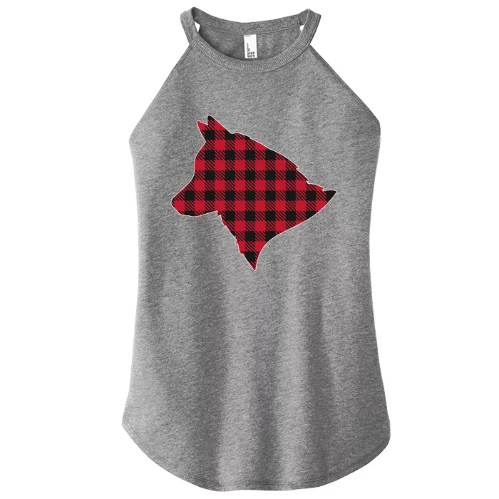 Red Plaid Buffalo Siberian Husky Christmas Matching Family Meaningful Gift Women’s Perfect Tri Rocker Tank