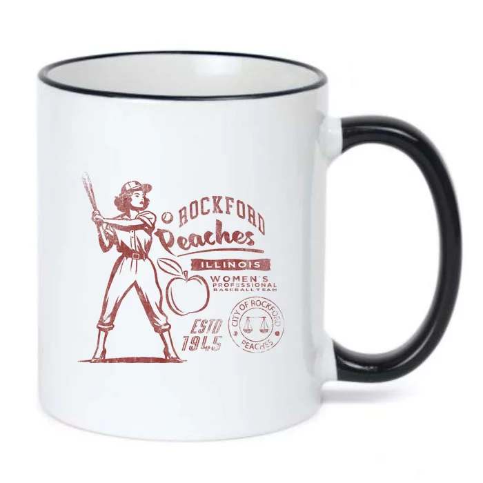 Rockford Peaches Baseball Team 1943 Black Color Changing Mug