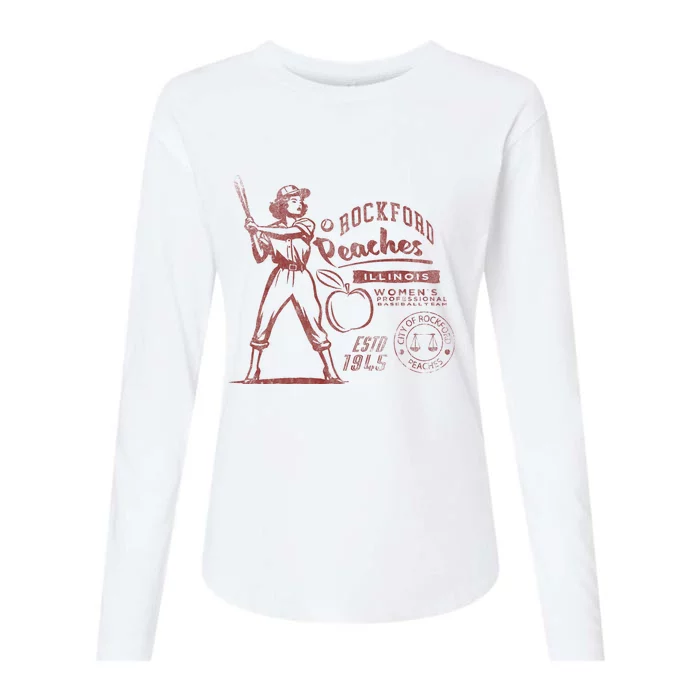 Rockford Peaches Baseball Team 1943 Womens Cotton Relaxed Long Sleeve T-Shirt