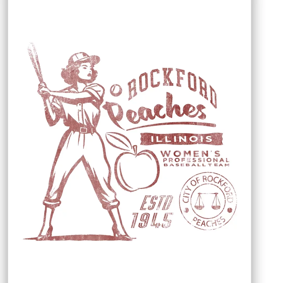 Rockford Peaches Baseball Team 1943 Poster