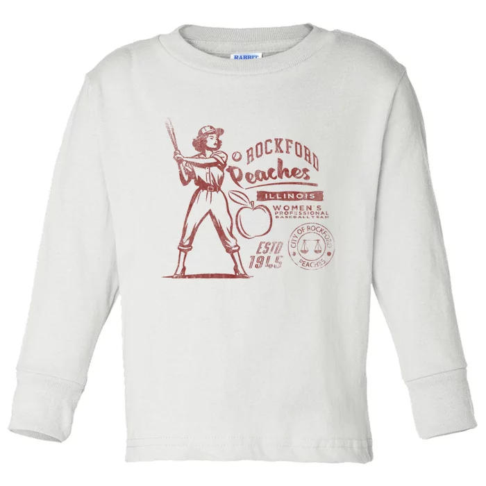 Rockford Peaches Baseball Team 1943 Toddler Long Sleeve Shirt