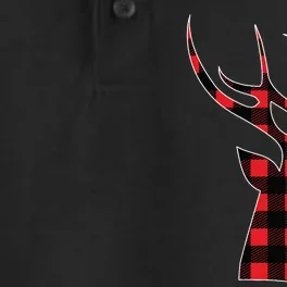 Reindeer Plaid Buffalo Christmas Dry Zone Grid Performance Polo