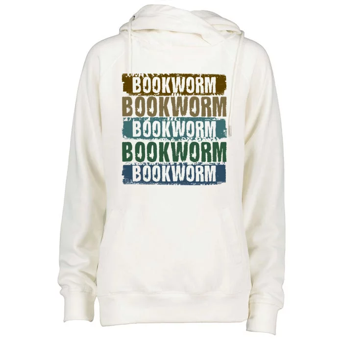 Retro Professional Bookworm Reading Books Cool Gift Womens Funnel Neck Pullover Hood