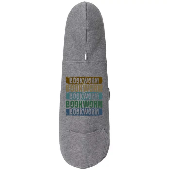 Retro Professional Bookworm Reading Books Cool Gift Doggie 3-End Fleece Hoodie