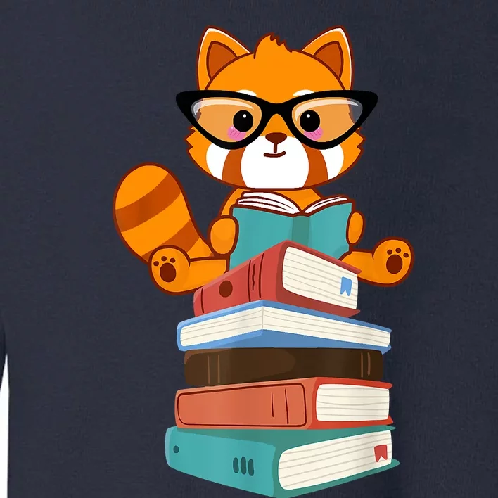 Red Pandas Book Lover Bookworm Cute Red Panda Reader Toddler Sweatshirt