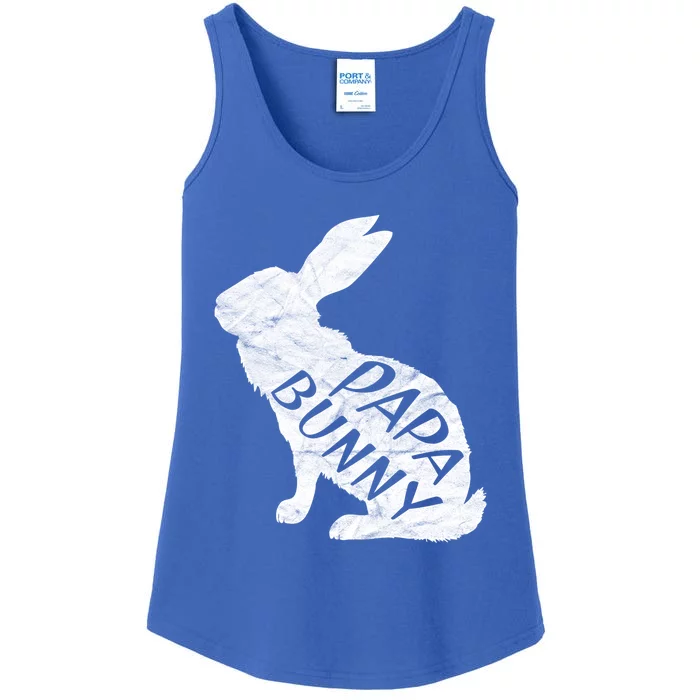 Retro Papa Bunny Gift Father Rabbit Matching Family Easter Gift Ladies Essential Tank