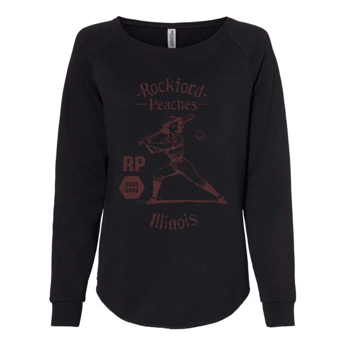 Rockford Peaches Baseball Team Womens California Wash Sweatshirt