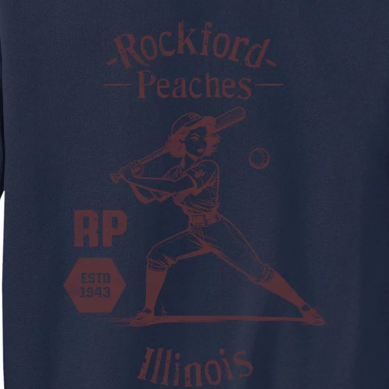 Rockford Peaches Baseball Team Tall Sweatshirt