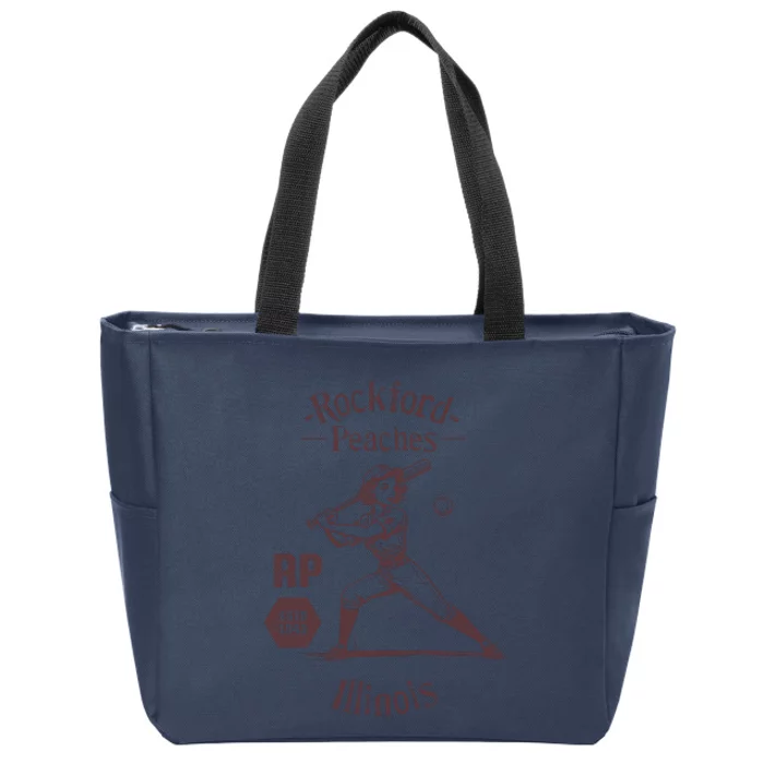 Rockford Peaches Baseball Team Zip Tote Bag