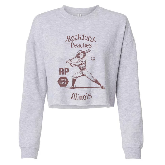 Rockford Peaches Baseball Team Cropped Pullover Crew