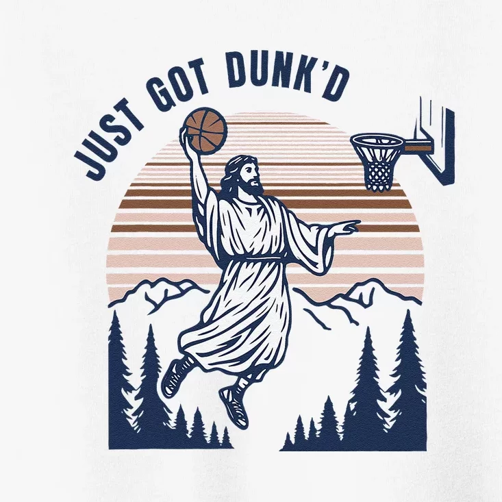 Retro Playing Basketball Funny Christians Toddler T-Shirt