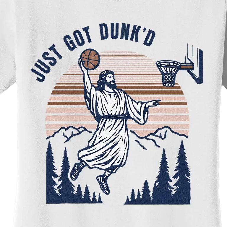 Retro Playing Basketball Funny Christians Women's T-Shirt