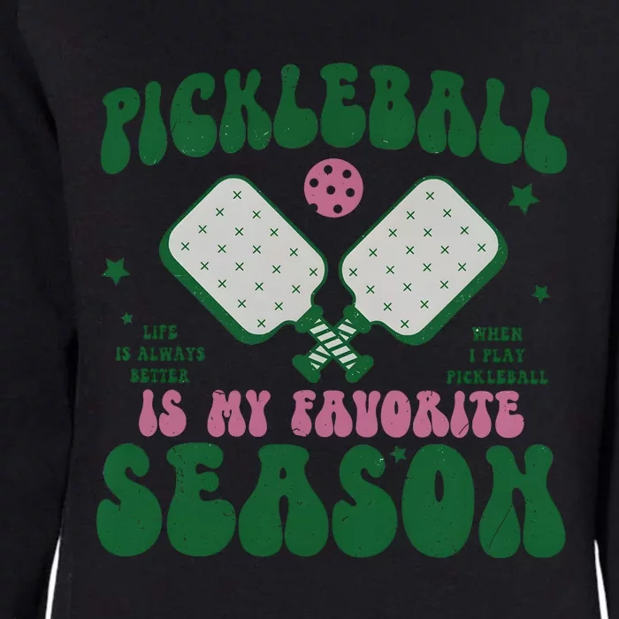 Retro Pickle Ball Is My Favorite Season Womens California Wash Sweatshirt