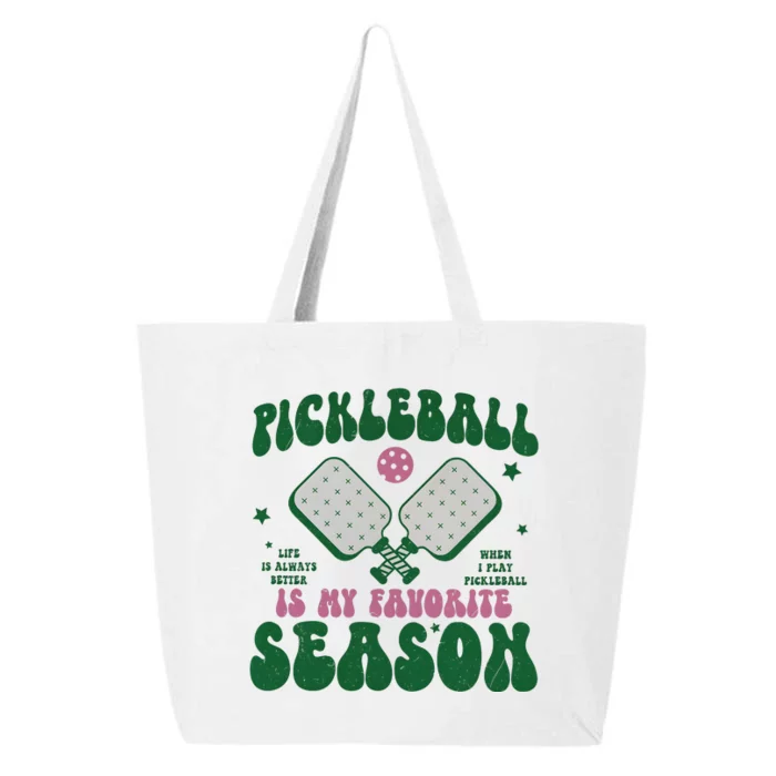 Retro Pickle Ball Is My Favorite Season 25L Jumbo Tote