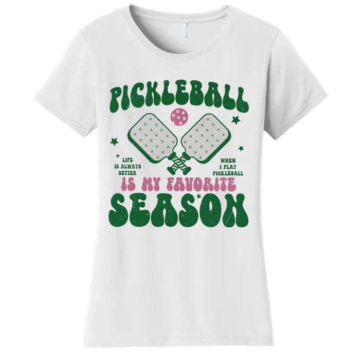 Retro Pickle Ball Is My Favorite Season Women's T-Shirt