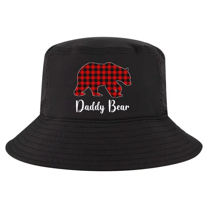 Red Plaid Bear Christmas Pajama Daddy Matching Family Dad Cool Comfort Performance Bucket Hat