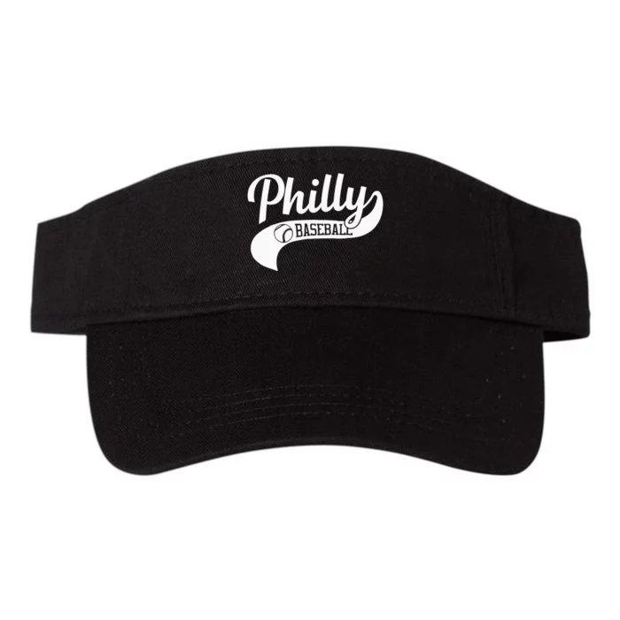 Retro Philadelphia Baseball Vintage Philly Swoosh Valucap Bio-Washed Visor