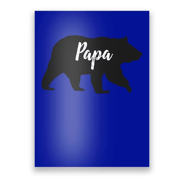 Rustic Papa Bear Funny Gift Poster