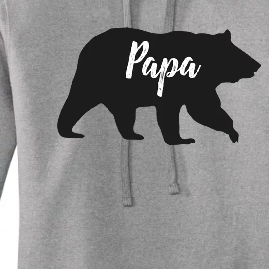 Rustic Papa Bear Funny Gift Women's Pullover Hoodie