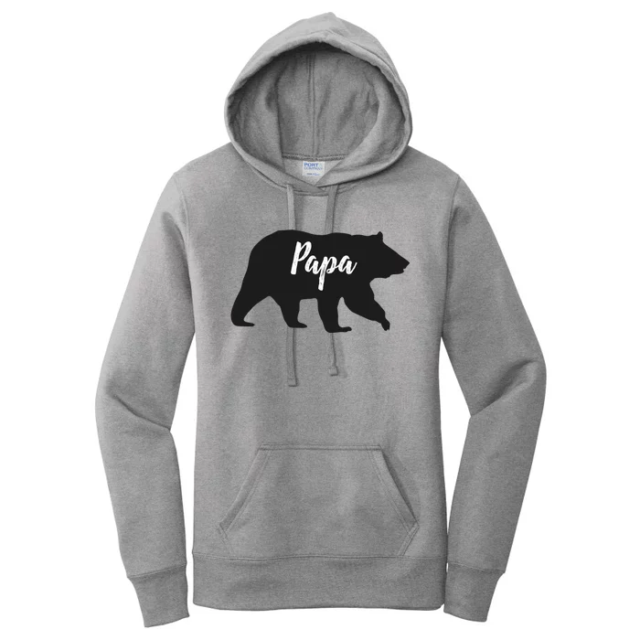 Rustic Papa Bear Funny Gift Women's Pullover Hoodie