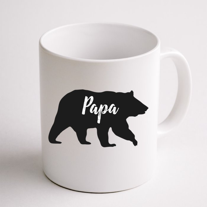 Rustic Papa Bear Funny Gift Front & Back Coffee Mug