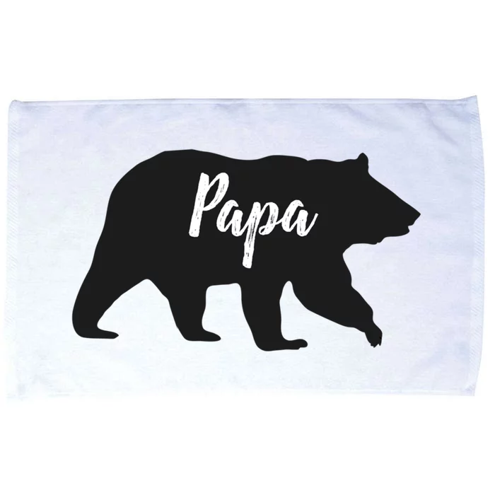 Rustic Papa Bear Funny Gift Microfiber Hand Towel