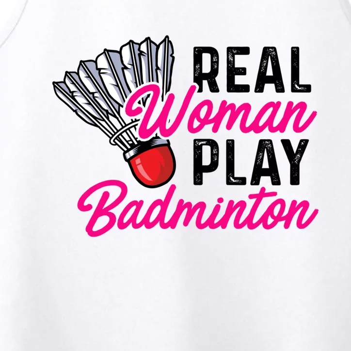 Real Play Badminton Badminton Player Shuttlecock Sport Great Gift Performance Tank