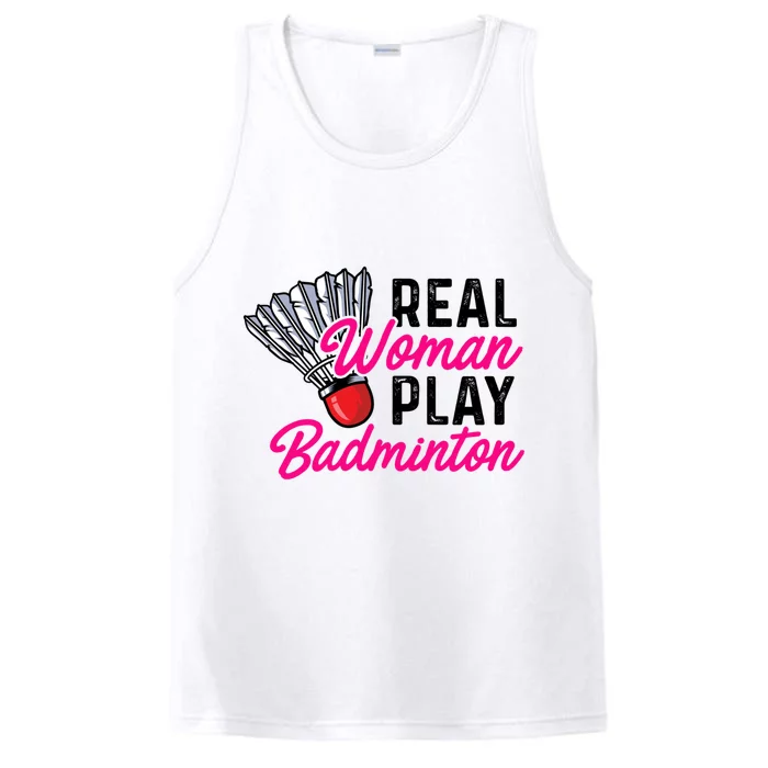 Real Play Badminton Badminton Player Shuttlecock Sport Great Gift Performance Tank