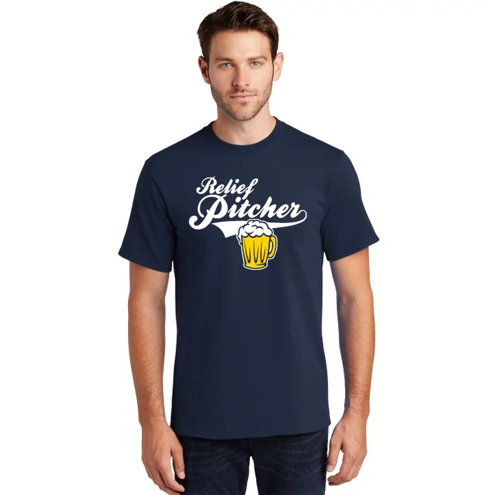 Relief Pitcher Beer And Baseball Tall T-Shirt