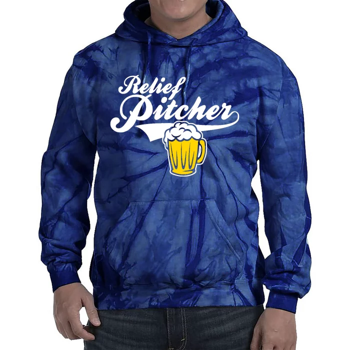 Relief Pitcher Beer And Baseball Tie Dye Hoodie