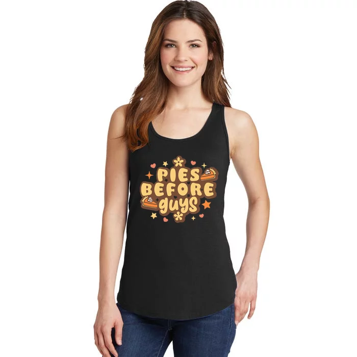 Retro Pies Before Guys Funny Thanksgiving Pies Ladies Essential Tank