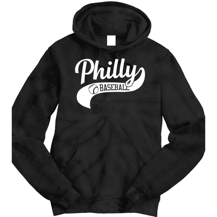 Retro Philadelphia Baseball Vintage Philly Swoosh Tie Dye Hoodie