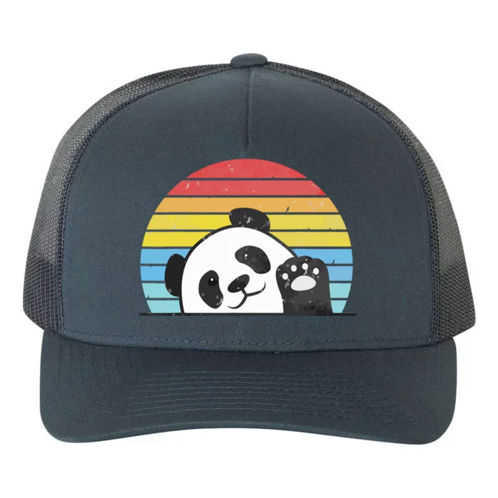 Retro Panda Cute Panda Bear Vintage Zookeeper Zoo Family Fan Yupoong Adult 5-Panel Trucker Hat