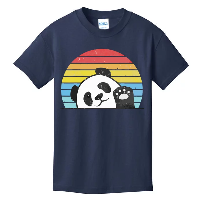 Retro Panda Cute Panda Bear Vintage Zookeeper Zoo Family Fan Kids T-Shirt