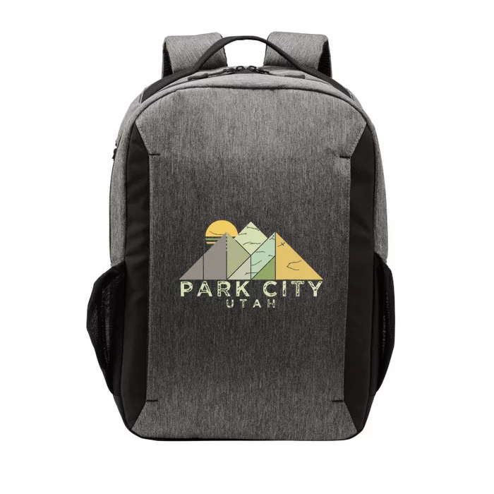 Retro Park City Utah Distressed Hiking Vector Backpack