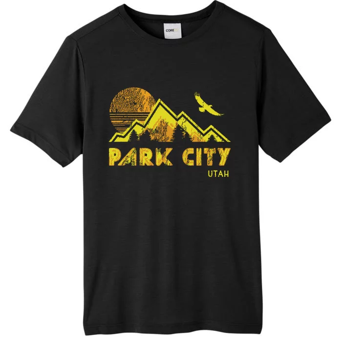 Retro Park City Utah Distressed Home ChromaSoft Performance T-Shirt