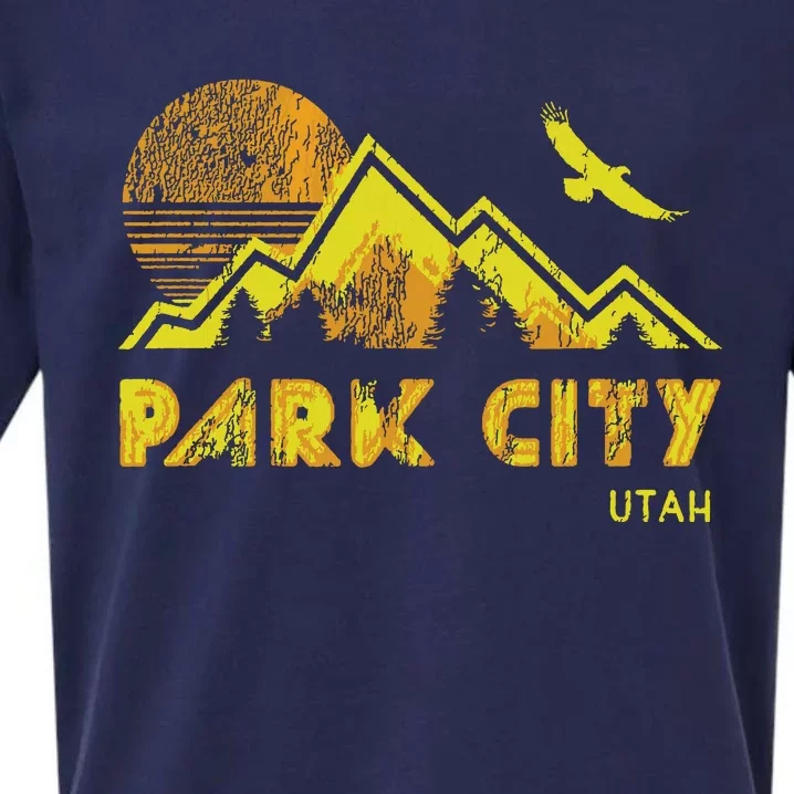 Retro Park City Utah Distressed Home Sueded Cloud Jersey T-Shirt