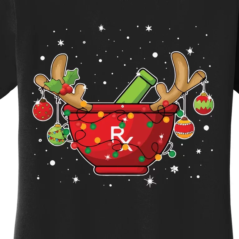 Reindeer Pharmacy Christmas Lights Pharmacy Life Women's T-Shirt