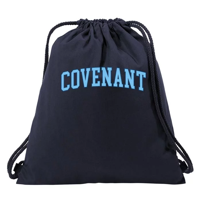 Retro Personalized Covenant Name Arch Drawstring Bag