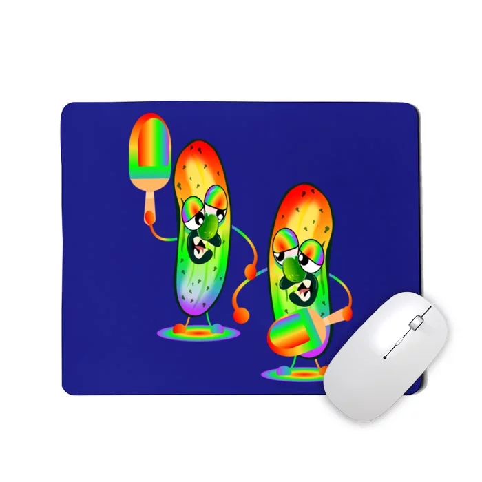 Rainbow Pride Couple Cucumber Pickles Pickleball Cool Gift Mousepad