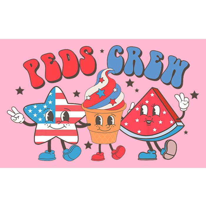 Retro Peds Crew 4th Of July Peds Pediatric Nurse Wo Bumper Sticker