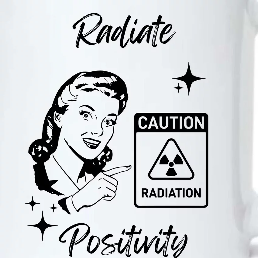 Radiate Positivity Caution Radiation For Abbey Black Color Changing Mug