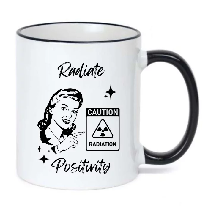 Radiate Positivity Caution Radiation For Abbey Black Color Changing Mug