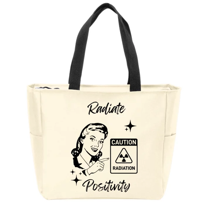 Radiate Positivity Caution Radiation For Abbey Zip Tote Bag