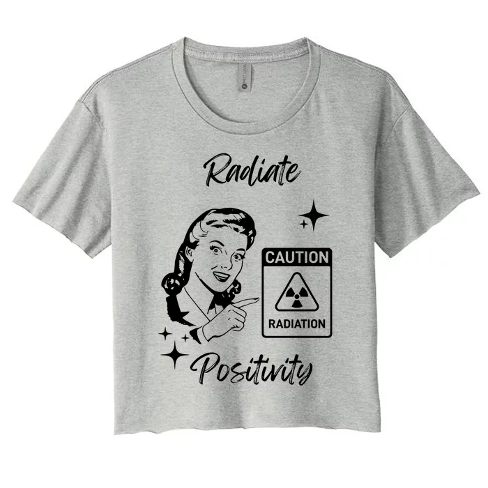 Radiate Positivity Caution Radiation For Abbey Women's Crop Top Tee