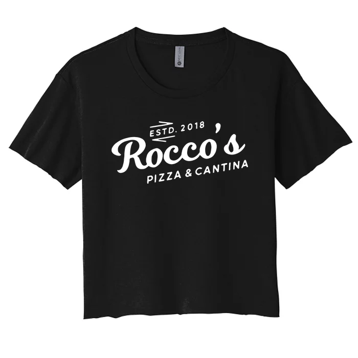 RoccoS Pizza & Catina RoccoS Home Of The Jello Shot Challenge 2024 Women's Crop Top Tee