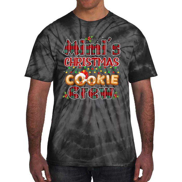 Red Plaid Cute Mimi Christmas Cookie Crew Outfit Kid Nephew Tie-Dye T-Shirt